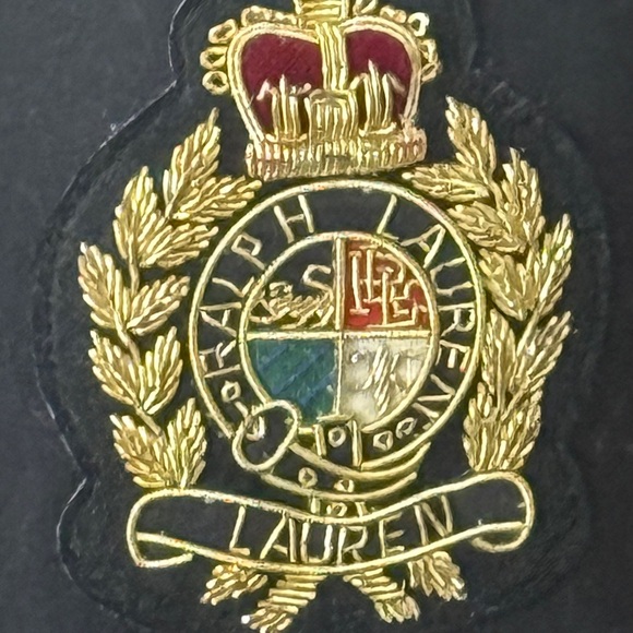 Vtg Lauren Ralph Lauren Womens Blk L/S Gold Buttons Embroidered Pocket Blazer 8 - Picture 4 of 12